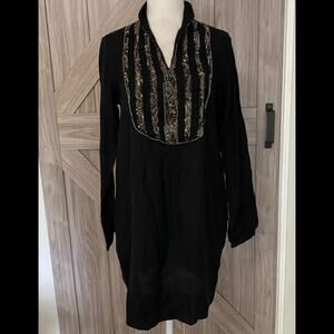 Ebene by P. Assuline Size 2 black beaded tunic